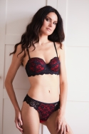 90123-jolie-ensemble Noir_rouge - Ensemble soutien-gorge / tanga, image n° 1