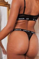 Amour-ensemble Noir - Ensemble soutien-gorge / tanga, image n° 4