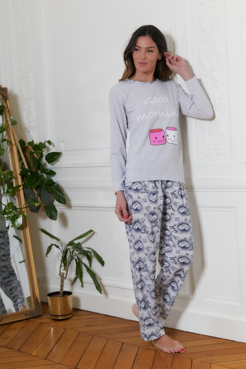 77055-tova Gris - Ensembles pyjama